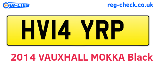 HV14YRP are the vehicle registration plates.