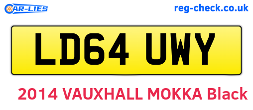 LD64UWY are the vehicle registration plates.