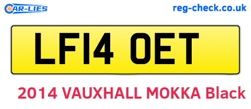 LF14OET are the vehicle registration plates.
