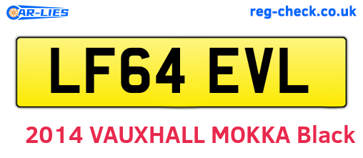 LF64EVL are the vehicle registration plates.