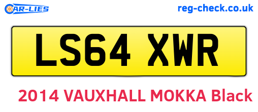 LS64XWR are the vehicle registration plates.