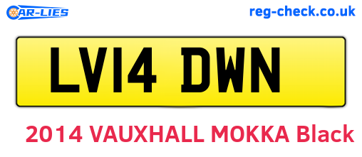 LV14DWN are the vehicle registration plates.