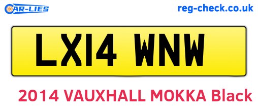 LX14WNW are the vehicle registration plates.