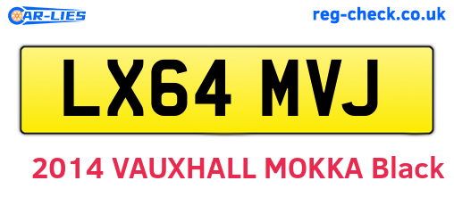 LX64MVJ are the vehicle registration plates.