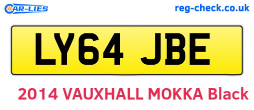 LY64JBE are the vehicle registration plates.