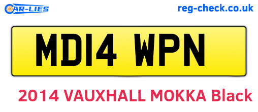 MD14WPN are the vehicle registration plates.