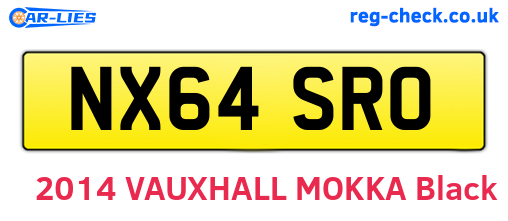 NX64SRO are the vehicle registration plates.