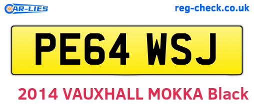 PE64WSJ are the vehicle registration plates.