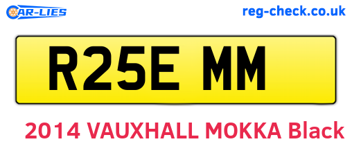 R25EMM are the vehicle registration plates.