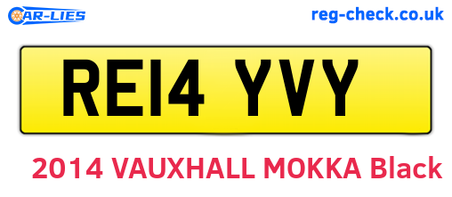 RE14YVY are the vehicle registration plates.
