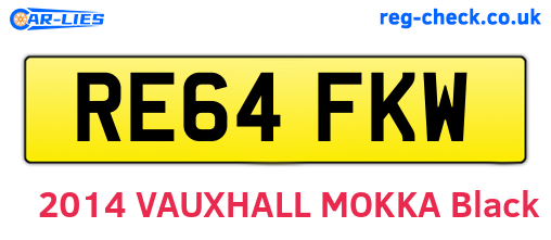 RE64FKW are the vehicle registration plates.