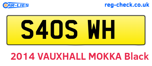 S40SWH are the vehicle registration plates.