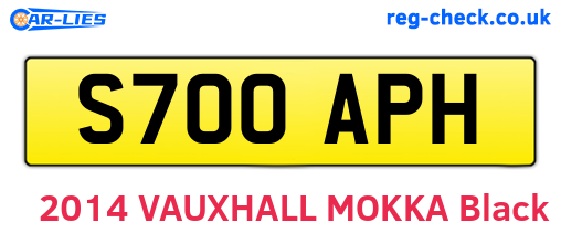 S700APH are the vehicle registration plates.