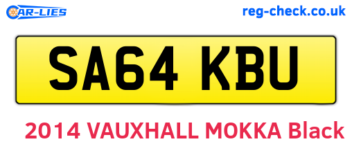 SA64KBU are the vehicle registration plates.