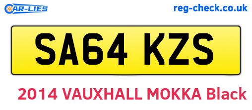 SA64KZS are the vehicle registration plates.