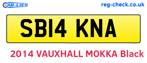 SB14KNA are the vehicle registration plates.