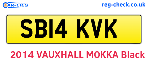 SB14KVK are the vehicle registration plates.