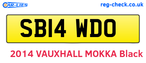 SB14WDO are the vehicle registration plates.