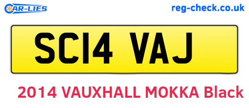 SC14VAJ are the vehicle registration plates.
