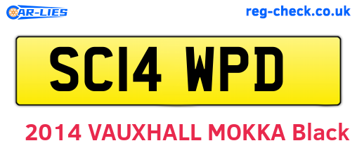 SC14WPD are the vehicle registration plates.