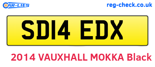 SD14EDX are the vehicle registration plates.