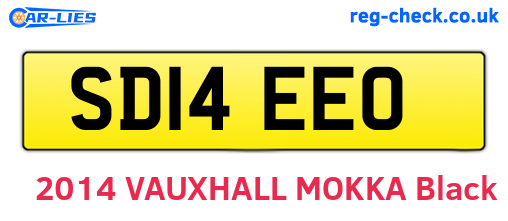 SD14EEO are the vehicle registration plates.