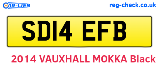 SD14EFB are the vehicle registration plates.