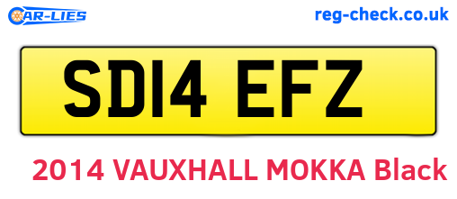 SD14EFZ are the vehicle registration plates.