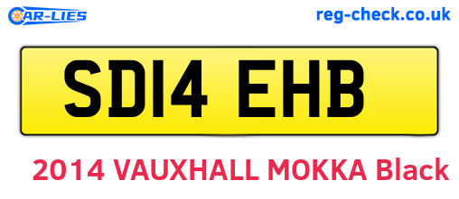 SD14EHB are the vehicle registration plates.