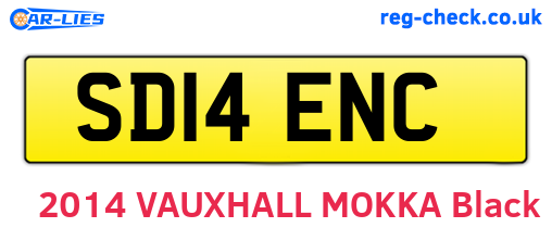 SD14ENC are the vehicle registration plates.