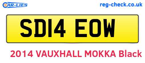 SD14EOW are the vehicle registration plates.