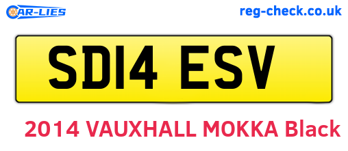 SD14ESV are the vehicle registration plates.