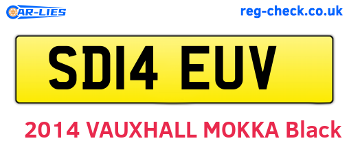 SD14EUV are the vehicle registration plates.