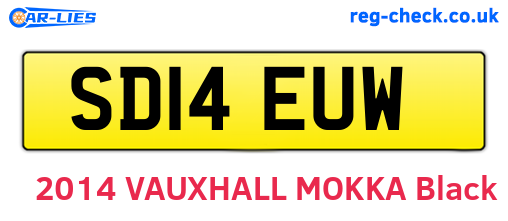 SD14EUW are the vehicle registration plates.
