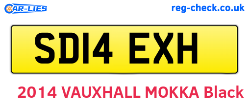 SD14EXH are the vehicle registration plates.