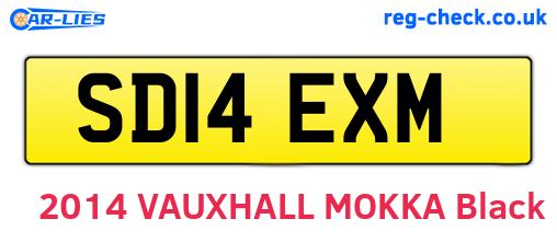 SD14EXM are the vehicle registration plates.