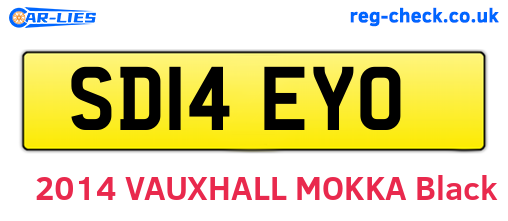 SD14EYO are the vehicle registration plates.