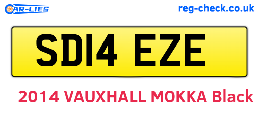 SD14EZE are the vehicle registration plates.