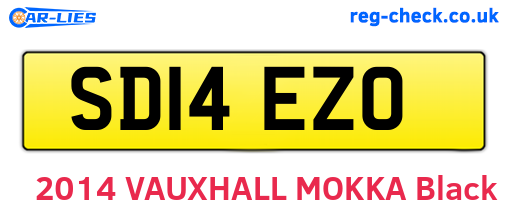 SD14EZO are the vehicle registration plates.