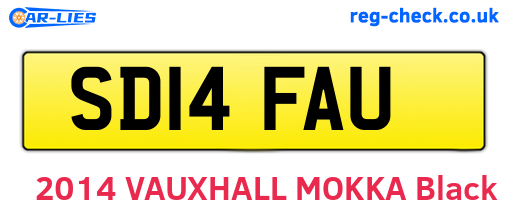 SD14FAU are the vehicle registration plates.