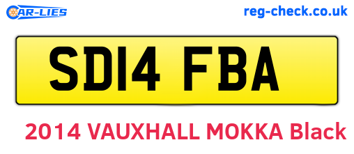 SD14FBA are the vehicle registration plates.