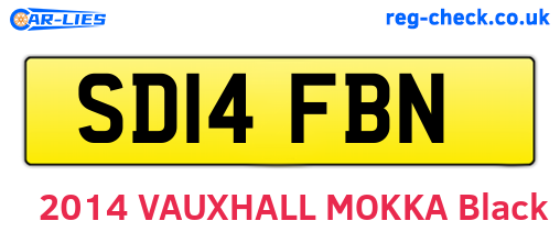SD14FBN are the vehicle registration plates.