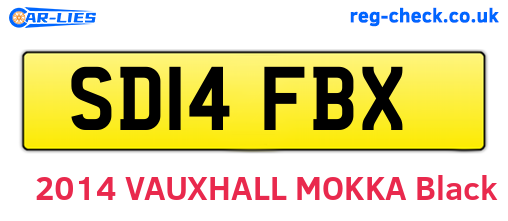 SD14FBX are the vehicle registration plates.