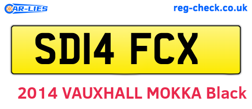 SD14FCX are the vehicle registration plates.