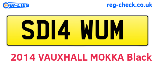 SD14WUM are the vehicle registration plates.