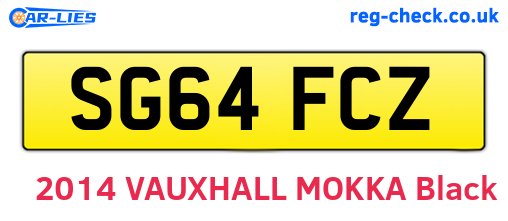 SG64FCZ are the vehicle registration plates.