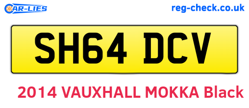 SH64DCV are the vehicle registration plates.