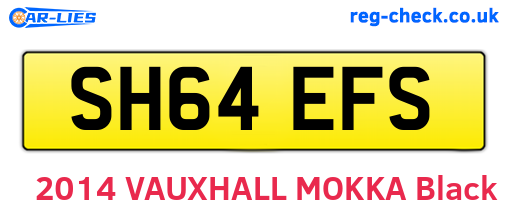 SH64EFS are the vehicle registration plates.