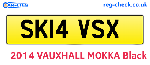 SK14VSX are the vehicle registration plates.