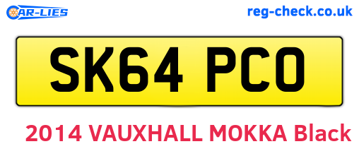 SK64PCO are the vehicle registration plates.